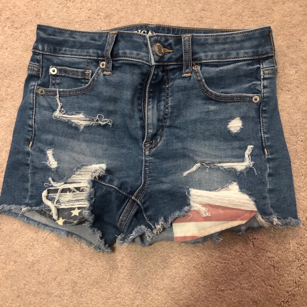 American Eagle patriotic shorts